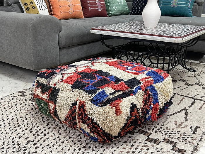 moroccan kilim pouf