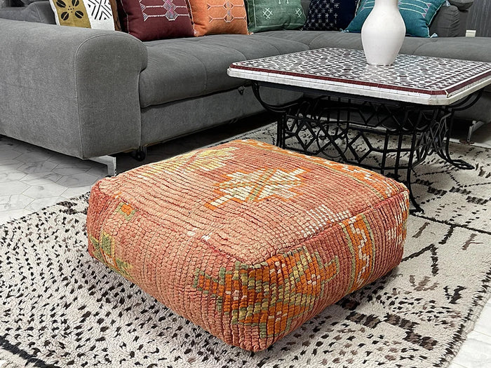 Bazarugs Sultana Liomonia — Handwoven Kilim Pouf