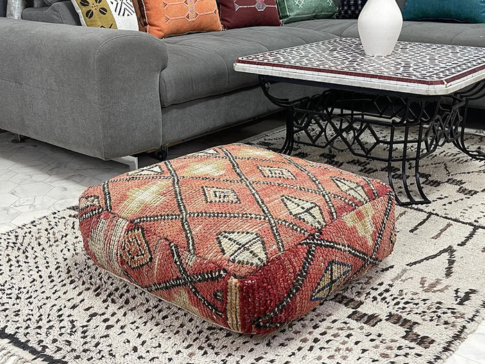 moroccan kilim pouf