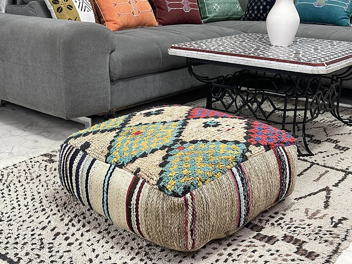 moroccan kilim pouf