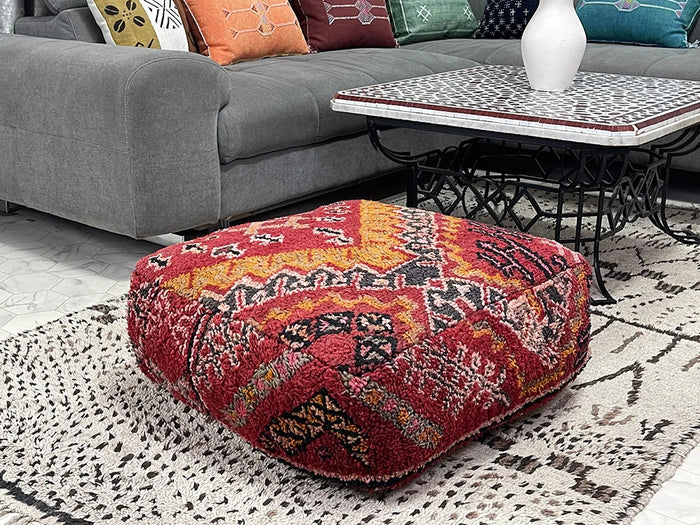 moroccan kilim pouf