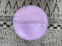 Purple cactus silk pouf