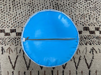 blue cactus silk pouf