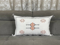 FrostBloom Cactus Silk Pillow Cover - Pink Stitching