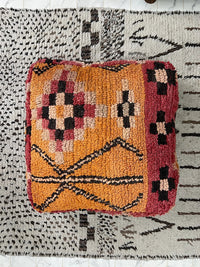 Onyx Sunset - Pouf Kilim