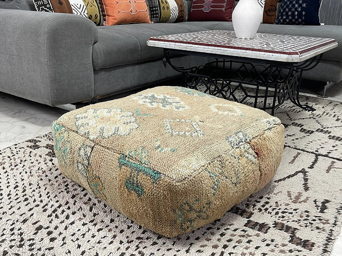 moroccan kilim pouf