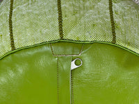 Green cactus silk pouf