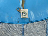 blue cactus silk pouf