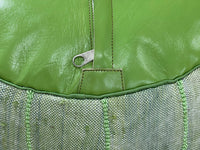 green cactus silk pouf
