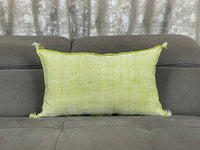 Green Natural cactus silk pillow