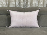 Purple Handwoven Moroccan pillow with colorful Berber patterns