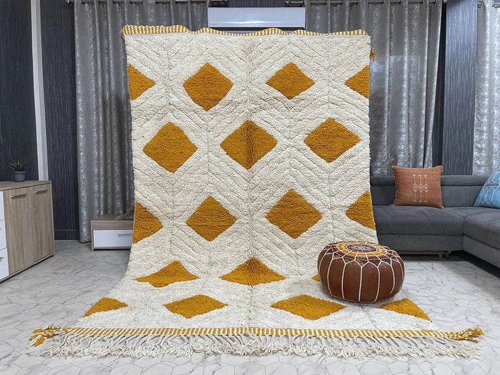 Bazarugs Beni Ourain Rug — Astros, 7x10 ft