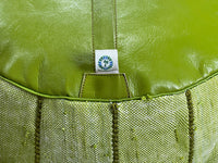 Green cactus silk pouf