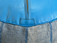 blue cactus silk pouf