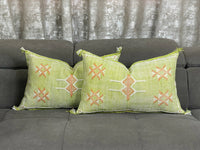 Green Natural cactus silk pillow