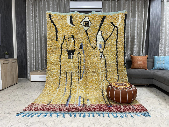 Bazarugs Paziah — Handwoven Beni Ourain Rug, 6x10 ft
