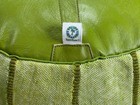 Green cactus silk pouf