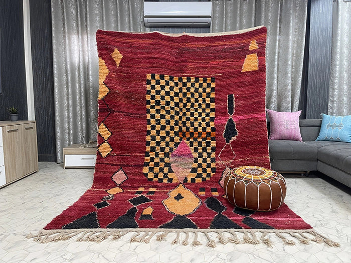 Bazarugs Aristham — Handwoven Beni Ourain Rug, 7x9 ft