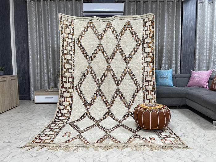 Atlas Artistry 2 by Bazarugs — Authentic Beni Ourain Rug, 6x10 ft