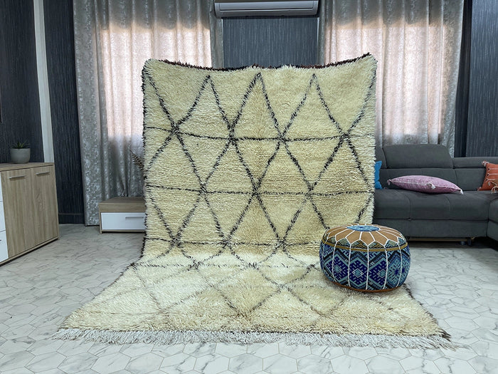 Bazarugs Luxury Beni Mrirt Rug in Atlas Whispers, 5x8 ft