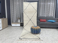 Bahrat 2 - Tapis Beni Ourain - 3x10ft