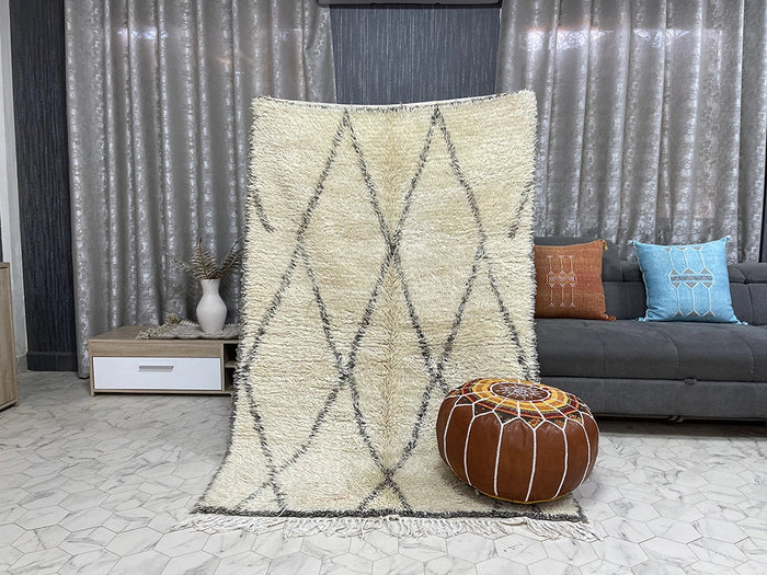 Bazarugs Beni Ourain Rug — Chantale, 4x6 ft