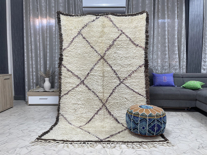 Coco Diamond by Bazarugs — Authentic Beni Ourain Rug, 5x8 ft