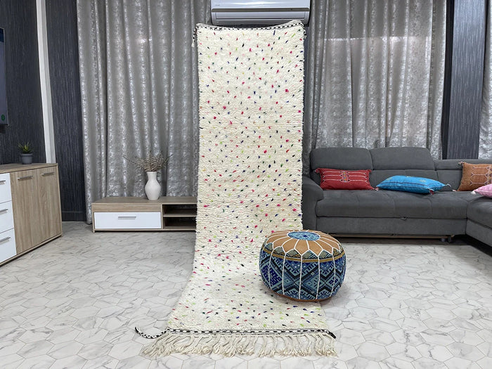 Bazarugs Damas — Handwoven Beni Ourain Rug, 3x9 ft