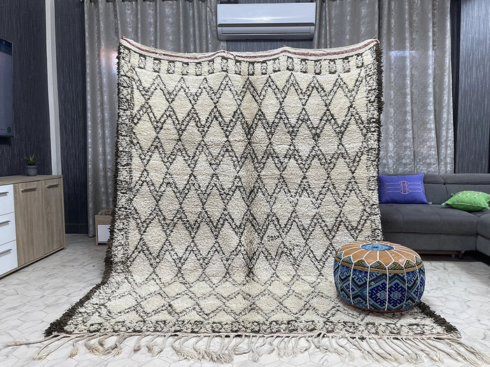 Bazarugs Luxury Beni Ourain Rug in Delfino, 7x8 ft