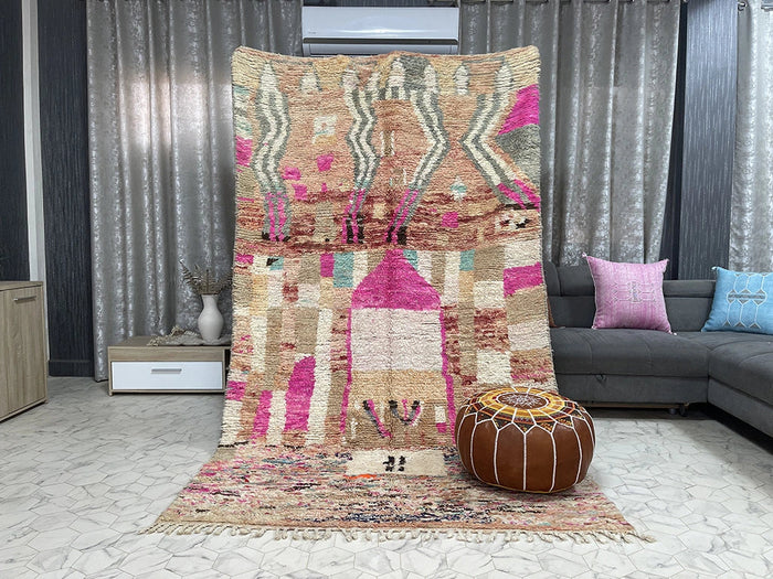 Bazarugs Ebnezer — Handwoven Beni Ourain Rug, 5x9 ft