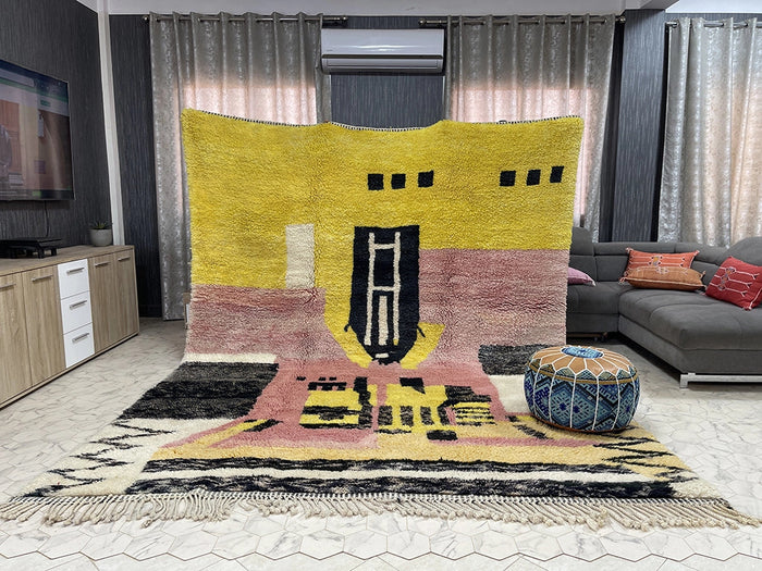 Ethereal Fusion by Bazarugs — Authentic Beni Mrirt Rug, 8x11 ft