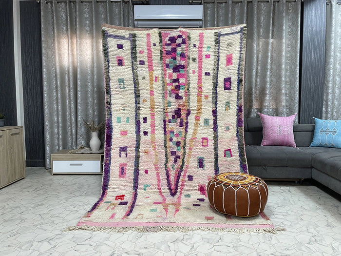 Bazarugs Ganimete — Handwoven Beni Ourain Rug, 5x9 ft