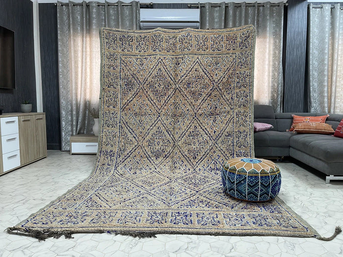 Bazarugs Ghomara Essence — Handwoven Beni Mguild Rug, 7x11 ft