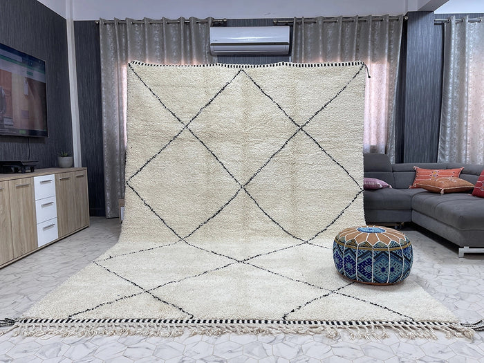 Guettioua Classic by Bazarugs — Authentic Beni Ourain Rug, 8x12 ft