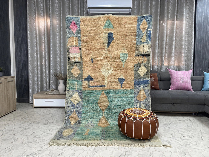 Hermani by Bazarugs — Authentic Beni Ourain Rug, 5x8 ft