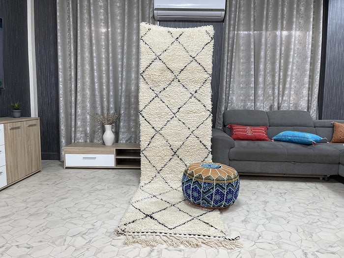 Bazarugs Beni Ourain Rug — Hesse II, 3x9 ft