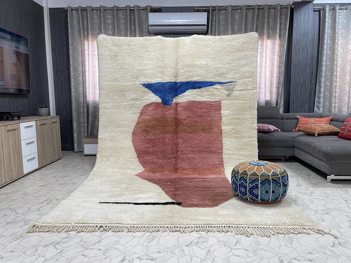 Bazarugs Imazighen Sands — Handwoven Beni Mrirt Rug, 7x11 ft