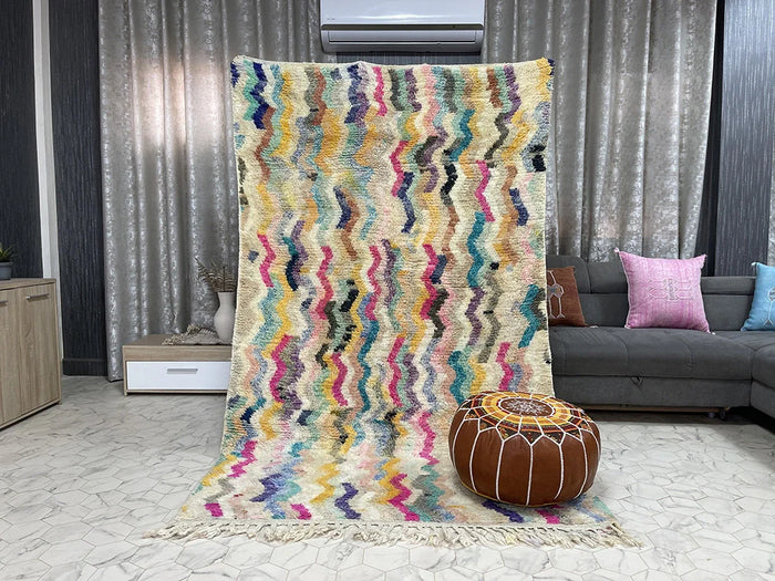 Jasmir by Bazarugs — Authentic Beni Ourain Rug, 5x8 ft