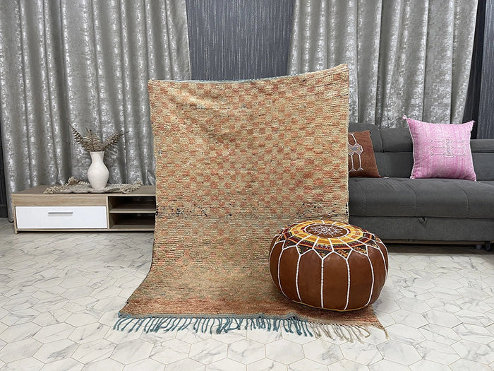 Bazarugs Kostarova — Handwoven Beni Ourain Rug, 4x5 ft
