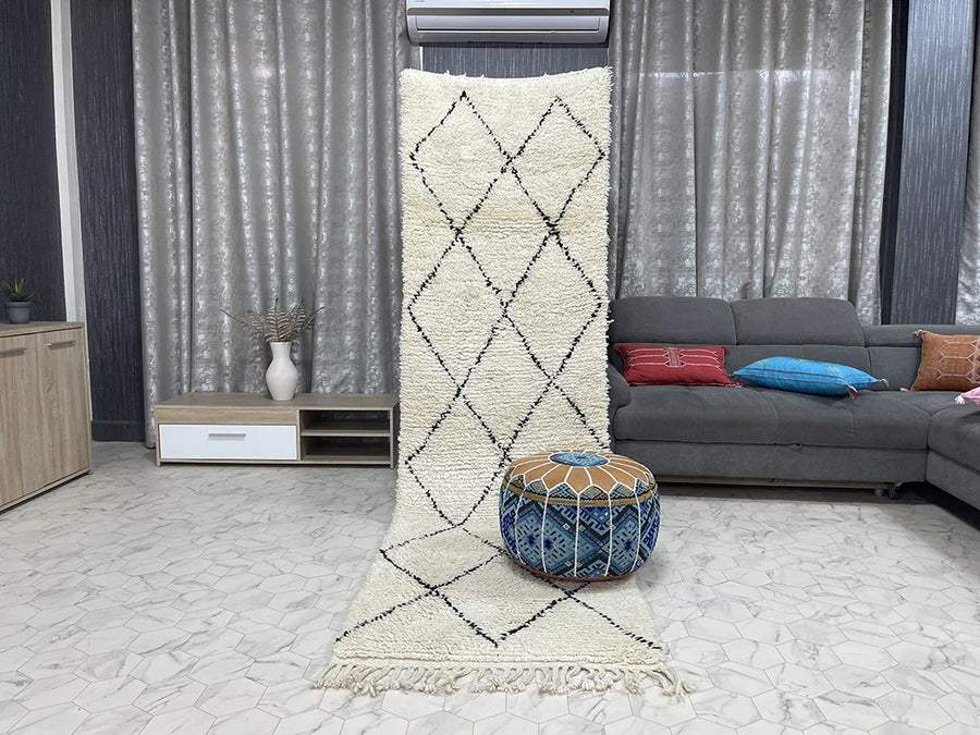 Luma Lozange - Tapis Beni Ourain - 3x10ft