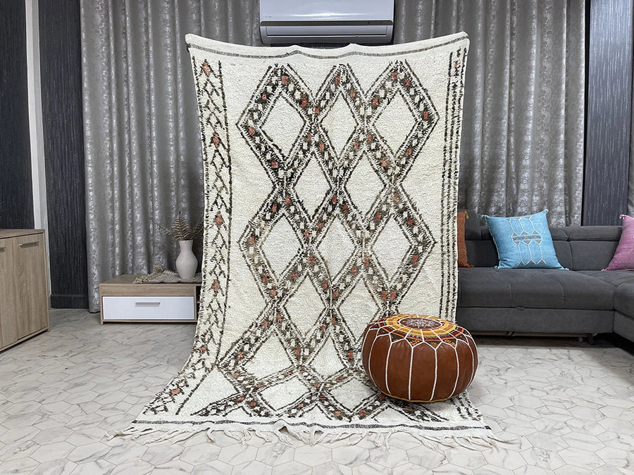 Mini Maghreb Monochrome - Tapis Beni Ourain - 5x9ft