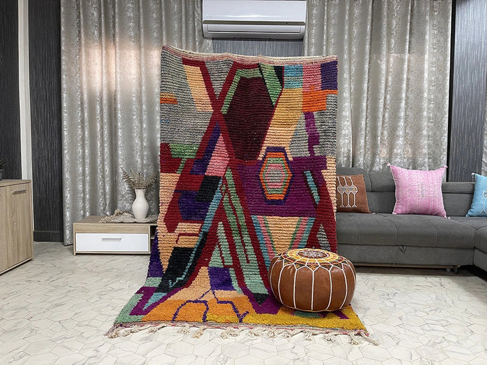 Mokhtalifa by Bazarugs — Authentic Beni Ourain Rug, 5x8 ft