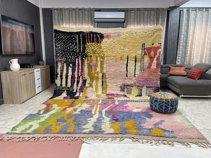 Bazarugs Nomadic Erguita — Handwoven Beni Mrirt Rug, 9x12 ft