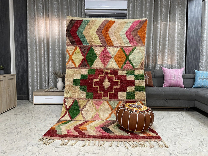 Bazarugs Luxury Beni Ourain Rug in Pia, 5x9 ft