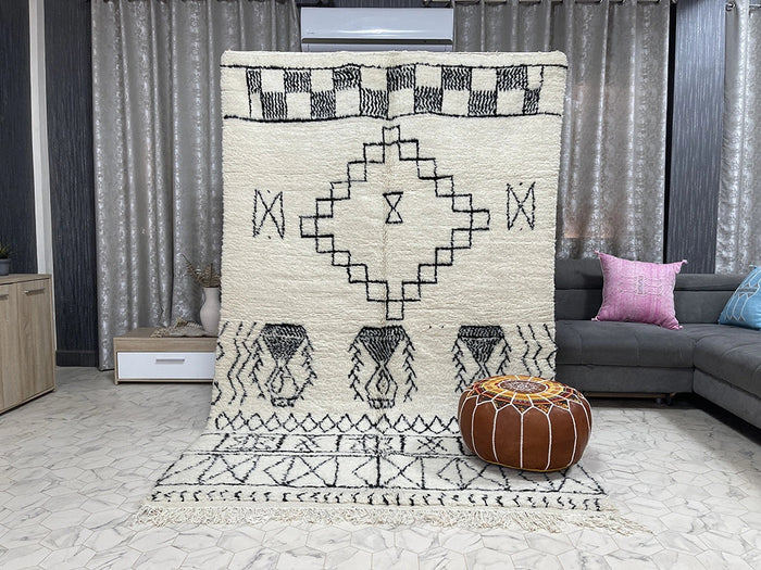 Bazarugs Luxury Beni Ourain Rug in Shailee, 6x9 ft