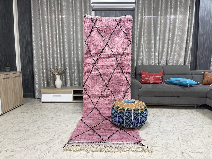 Shelia by Bazarugs — Authentic Beni Ourain Rug, 3x9 ft