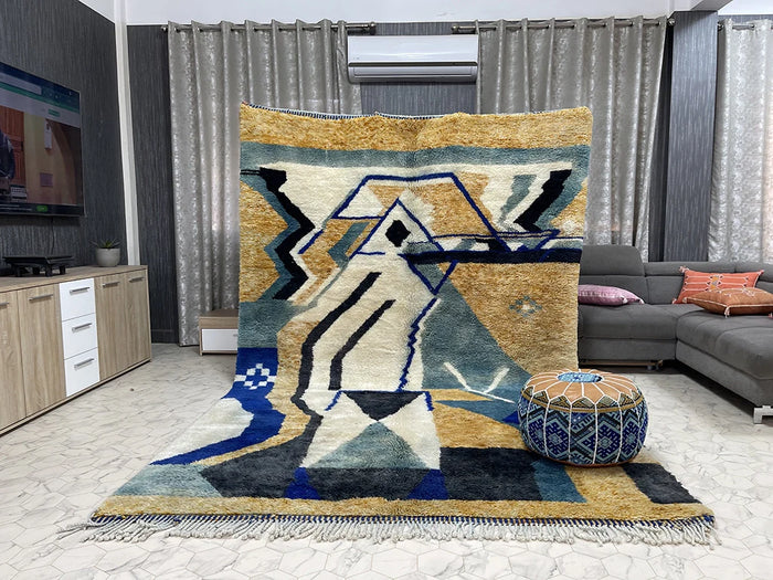 Talayt N'Taziza by Bazarugs — Authentic Beni Mrirt Rug, 7x11 ft
