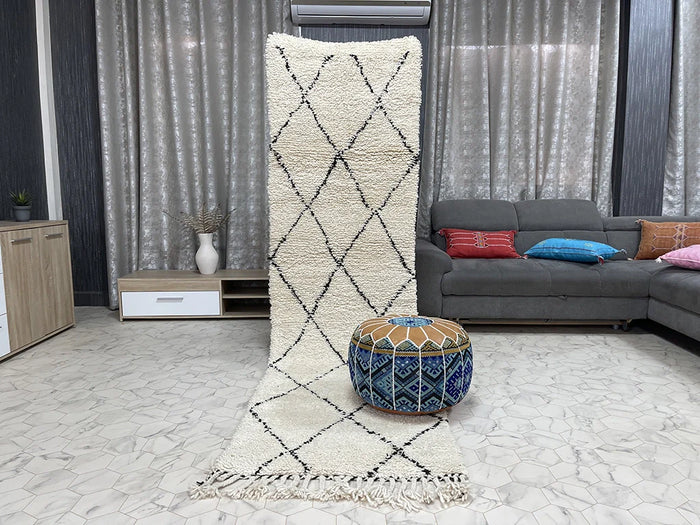 Bazarugs Beni Ourain Rug — Tang, 3x9 ft