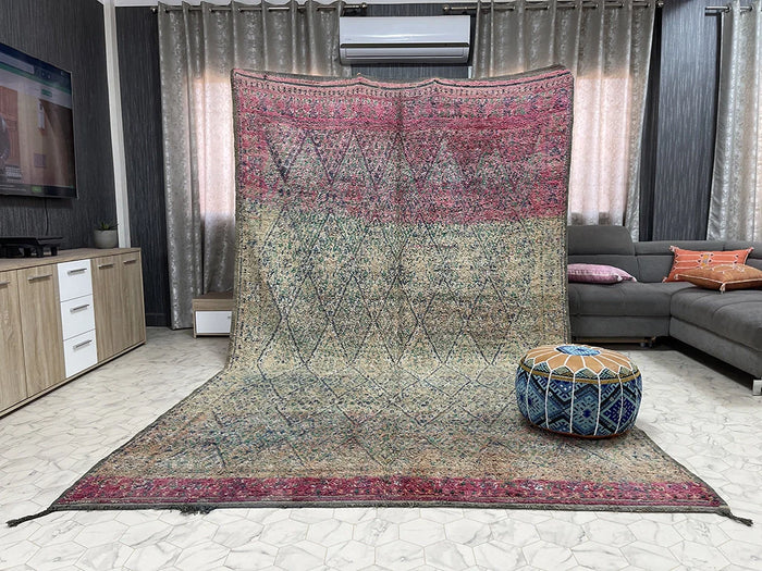 Tribal Essence by Bazarugs — Authentic Beni Mguild Rug, 7x12 ft