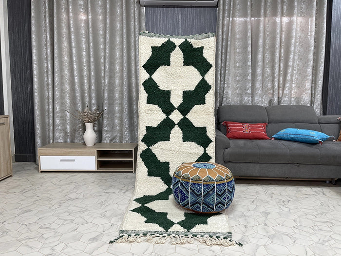 Uko Elegance by Bazarugs — Authentic Beni Ourain Rug, 3x8 ft